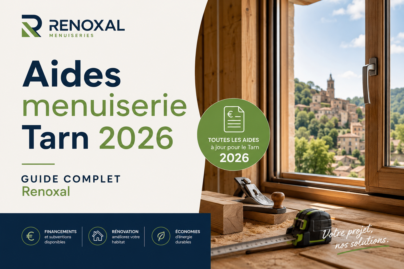 Aides 2026 menuiseries Renoxal Tarn